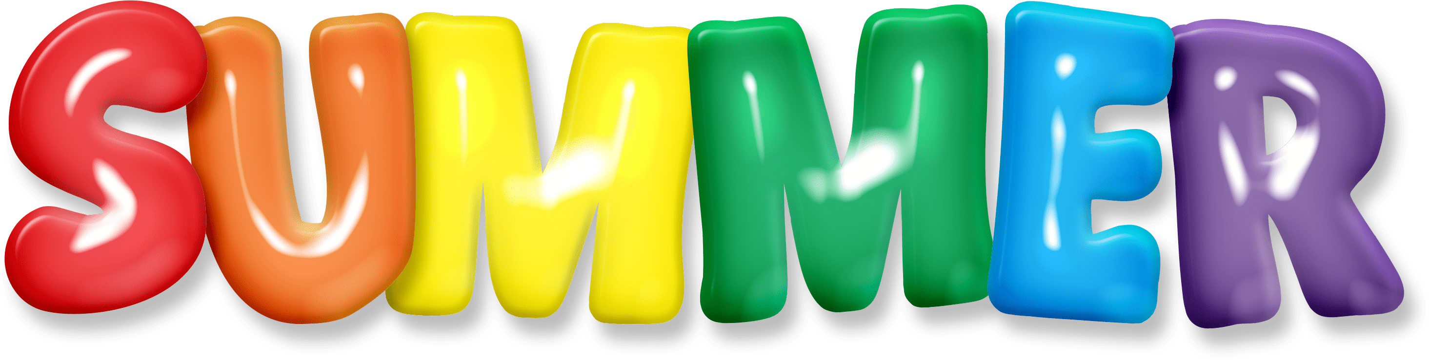 Summer Clipart Word Art - Summer (2929x739), Png Download