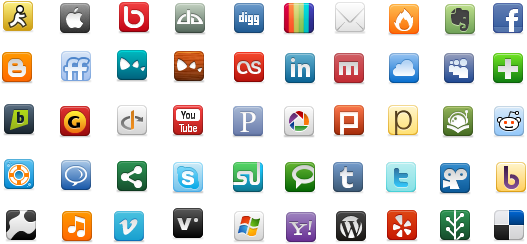 Social Network Icon Pack - Free Icon Set Minimal (550x300), Png Download