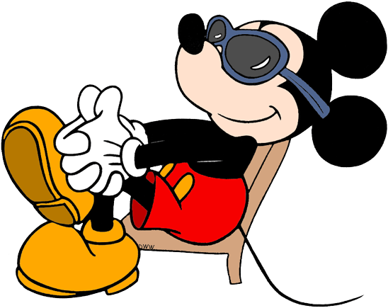 Mickey Mouse Summer Clipart 5 By Molly - Mickey Mouse Summer Clipart (555x442), Png Download