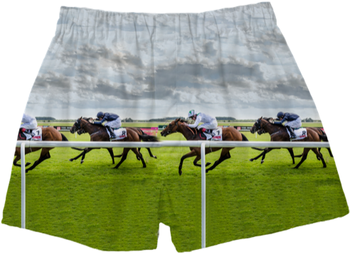 Horse Racing Boxers - Artificial Turf (640x405), Png Download