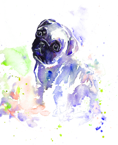 Pug (407x500), Png Download