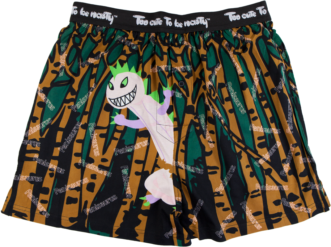 The Penisaurus In The Forest Boxer Shorts - Miniskirt (1080x1080), Png Download