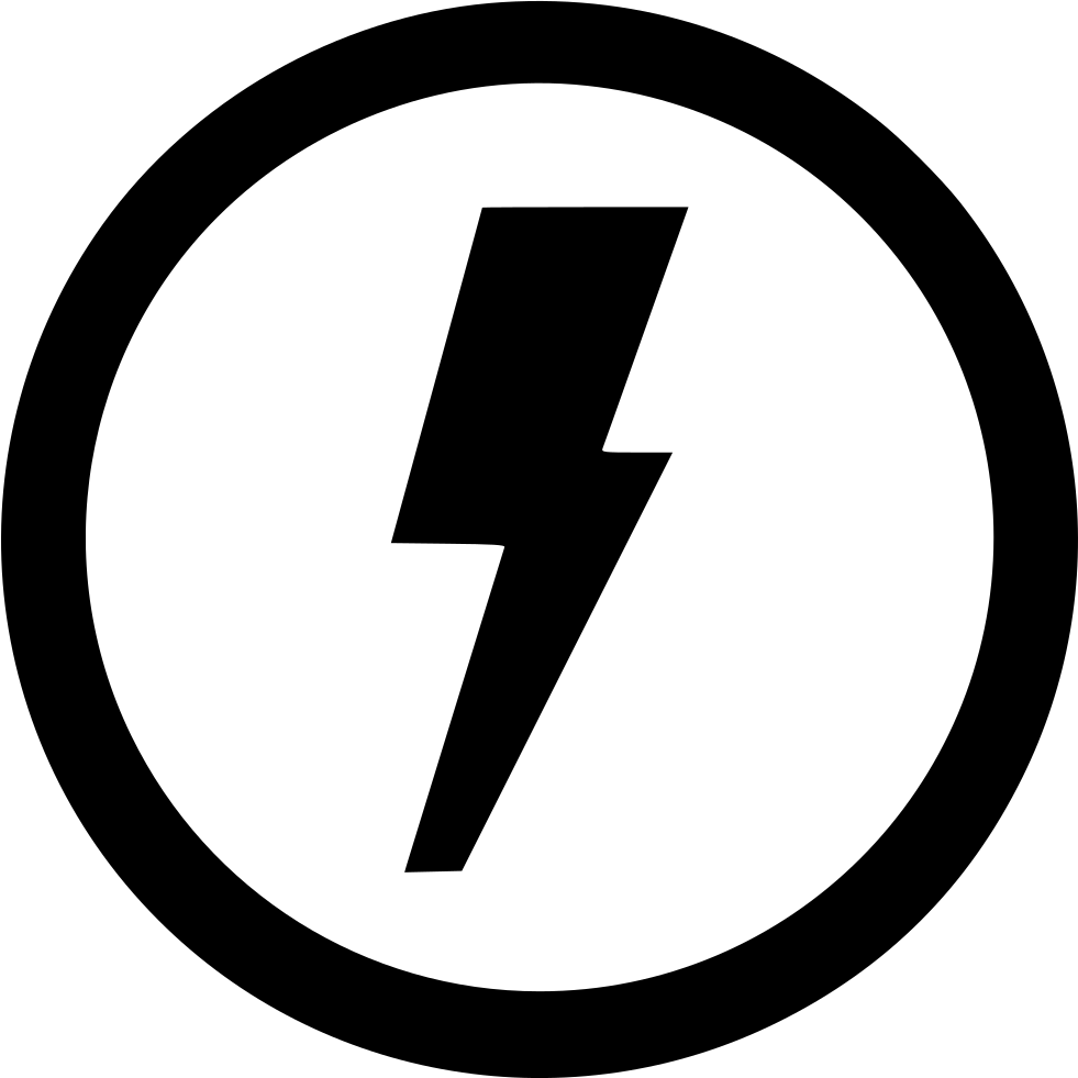 Electric Electricity Shock Round Error Notice Comments - Play Video Icon Png (981x981), Png Download