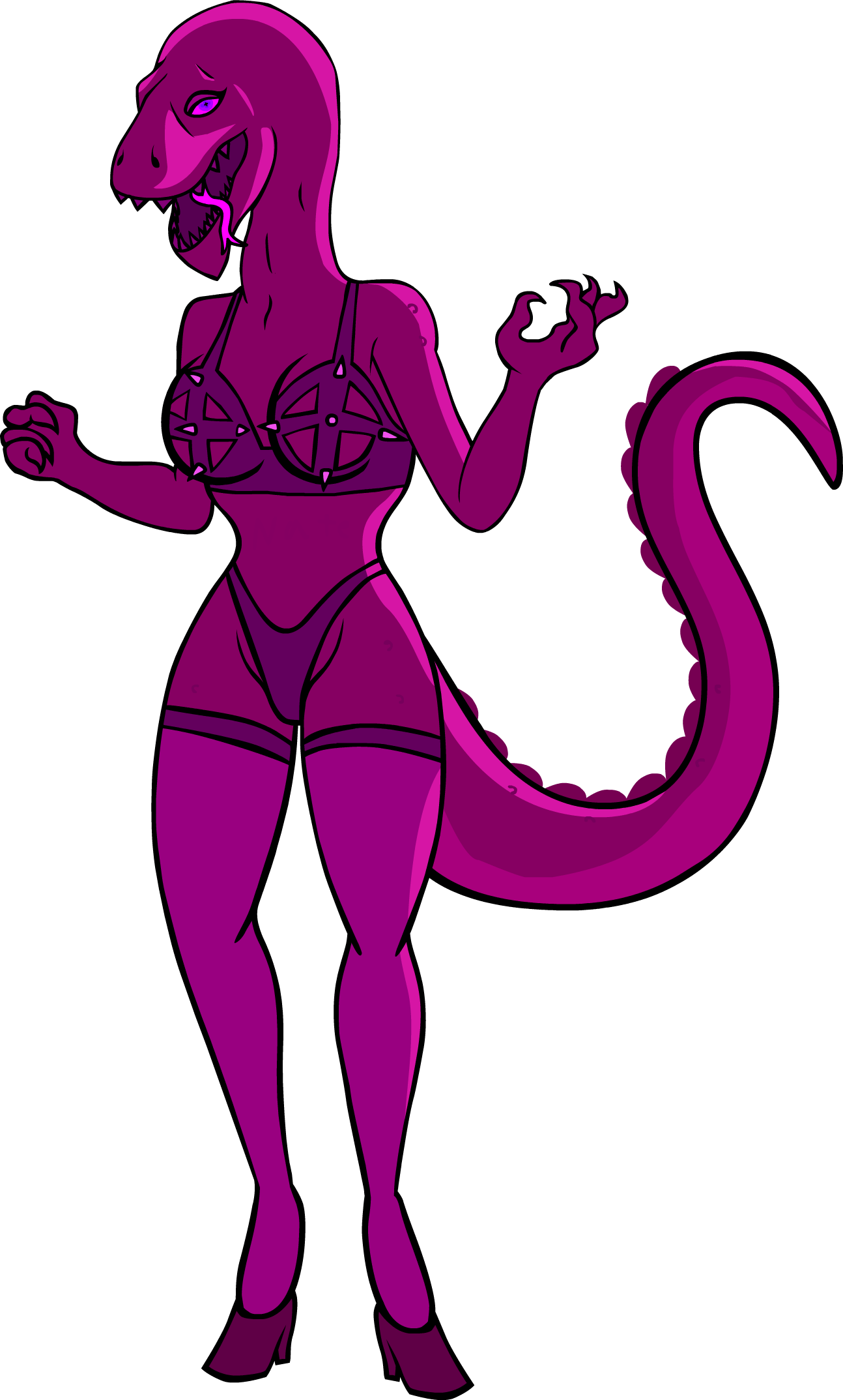 Lizard Stripper - Rick And Morty Purple Alien (1294x2147), Png Download