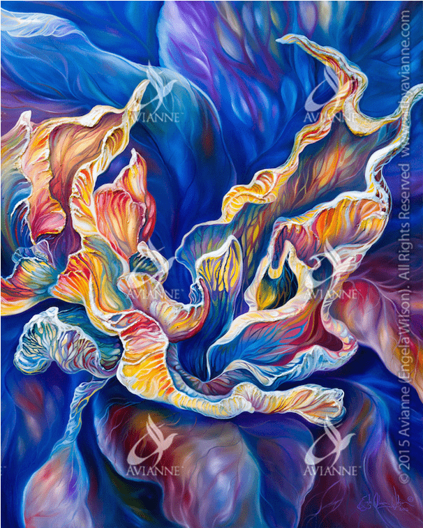 Pacific Hybrid Iris Original - Painting (800x800), Png Download