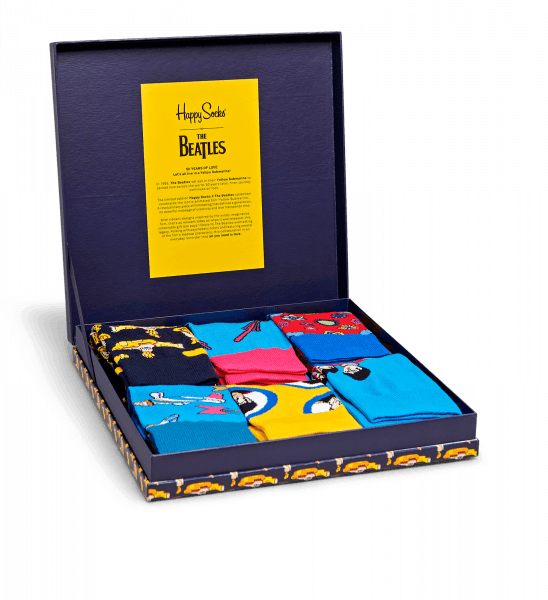 Happy Socks The Beatles Collector Box Of 6 (548x600), Png Download
