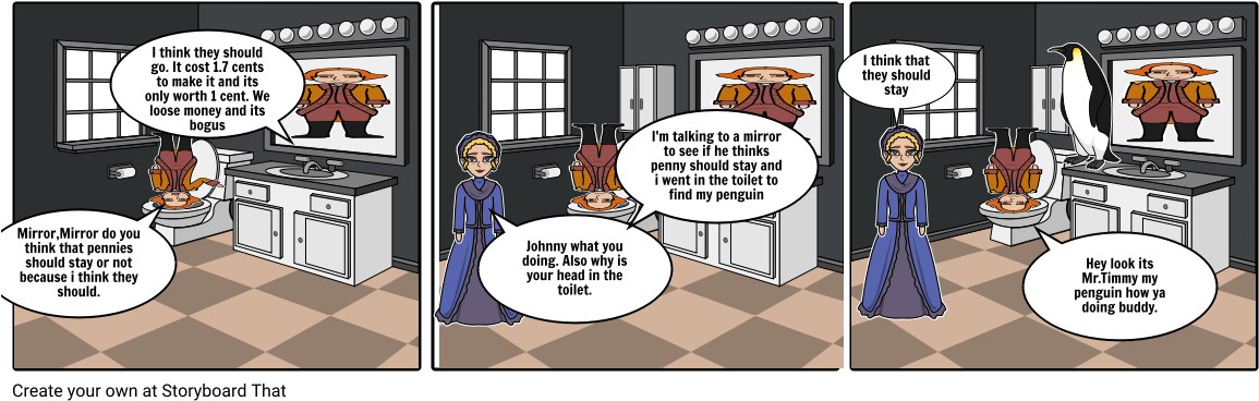 Should Pennies Stay - Storyboard (1164x385), Png Download