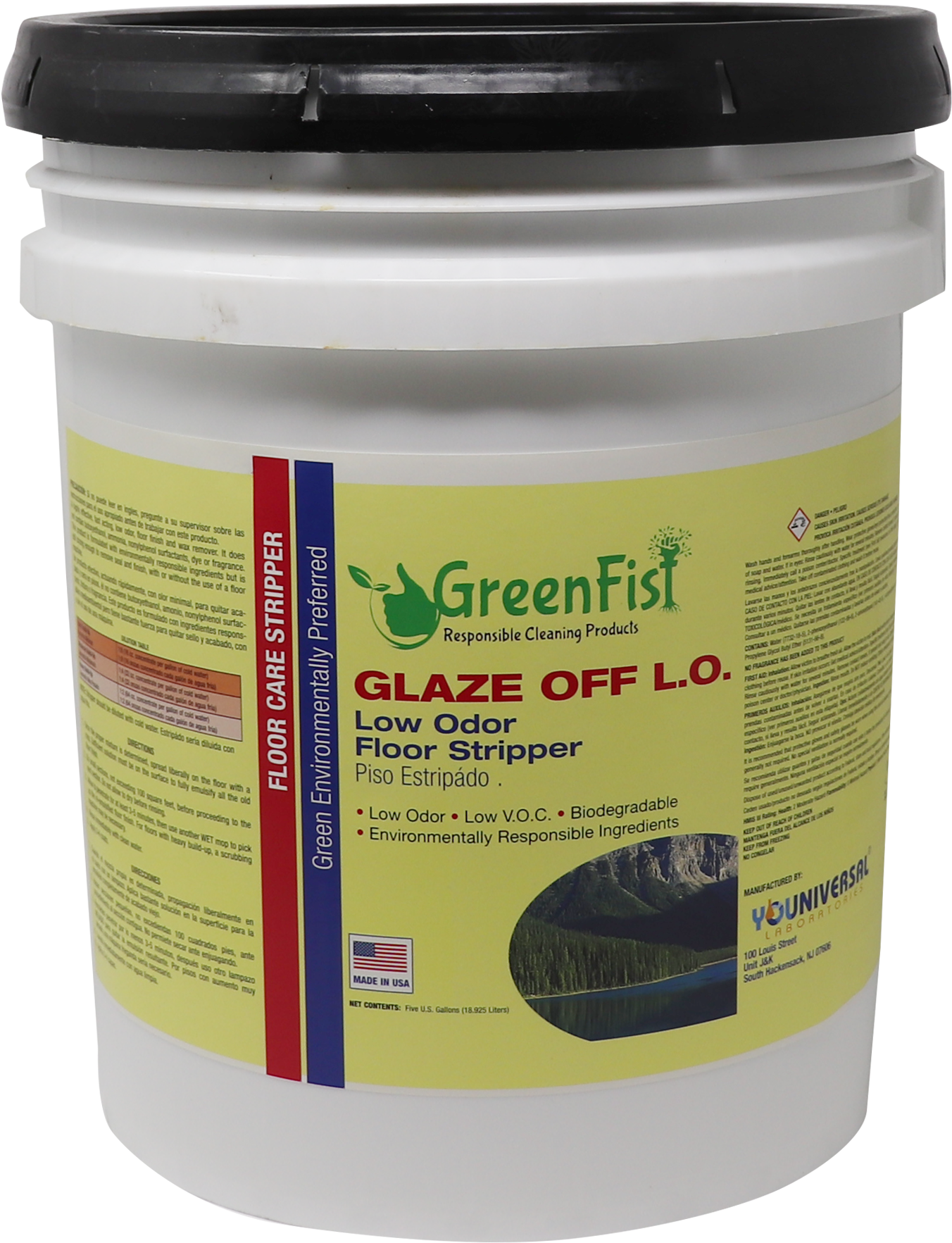 Glaze Off Floor Stripper Acrylic Based Surface Under - Pail (2000x2000), Png Download