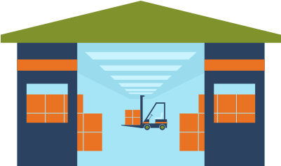 Warehouse Clipart Wearhouse - Warehouse Clipart Png Front View (400x330), Png Download
