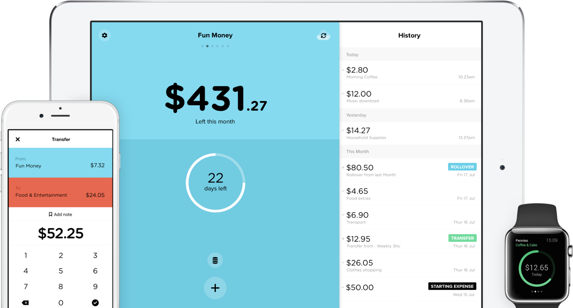 The Pennies Iphone App Allows You To Track Multiple - Pennies App (1920x1048), Png Download