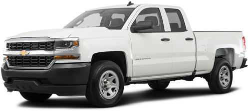 2018 Chevrolet Silverado - 2017 Chevrolet Silverado 1500 White (640x316), Png Download