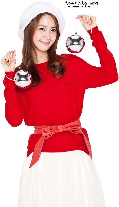 Christmas Girl Png - Asian Christmas Girl Png (458x798), Png Download