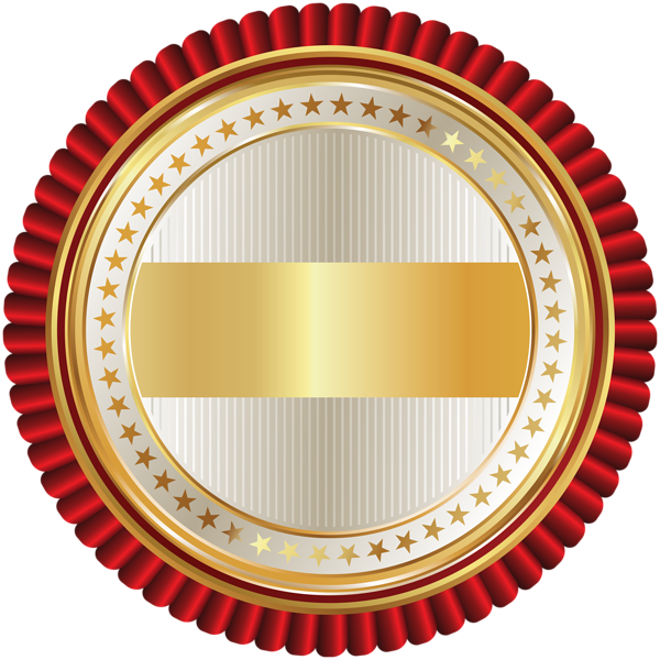 Seal Badge Png Transparent - Pink Transparent Gold_orange _seal_badge_png_transparent_clip_art_image (600x600), Png Download