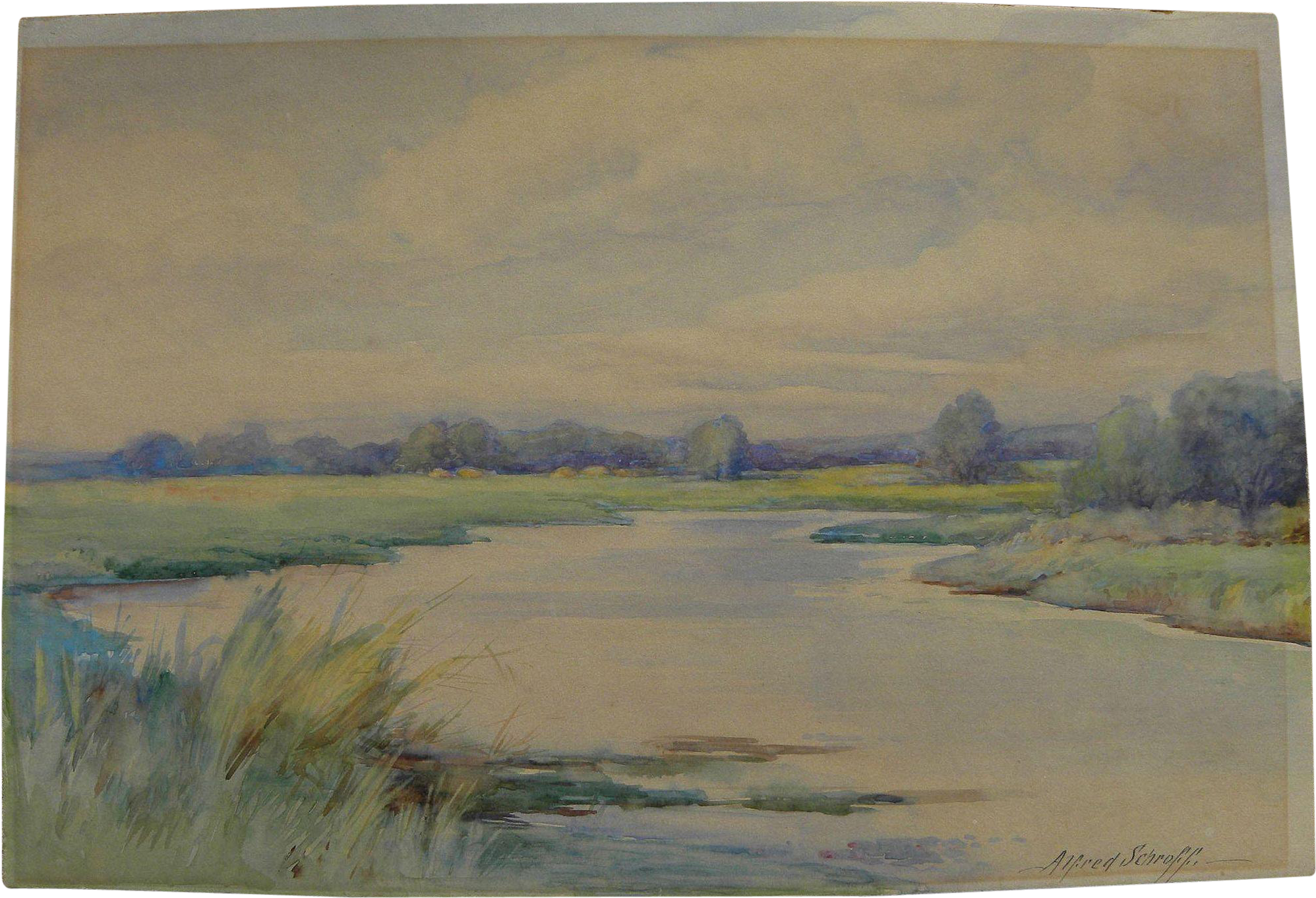 Wetland Drawing Watercolor - Art (1995x1995), Png Download