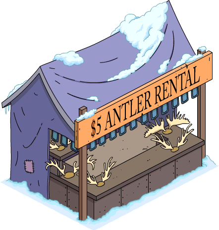 $5 Antler Rental Snow Menu - Wiki (442x464), Png Download