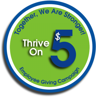 Join The Thrive On $5 Club By Giving $5 Or More Per - Circle (350x350), Png Download