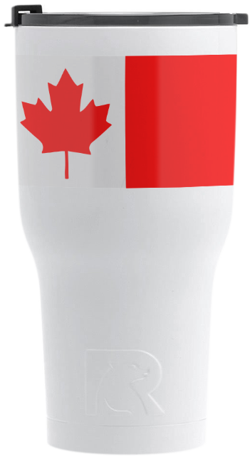 White Tumbler - Canadian-flag_b.png Cube Ottoman (351x641), Png Download