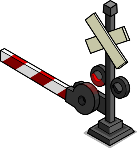 Railroad Crossing Sign Sprite 002 - Level Crossing (445x480), Png Download