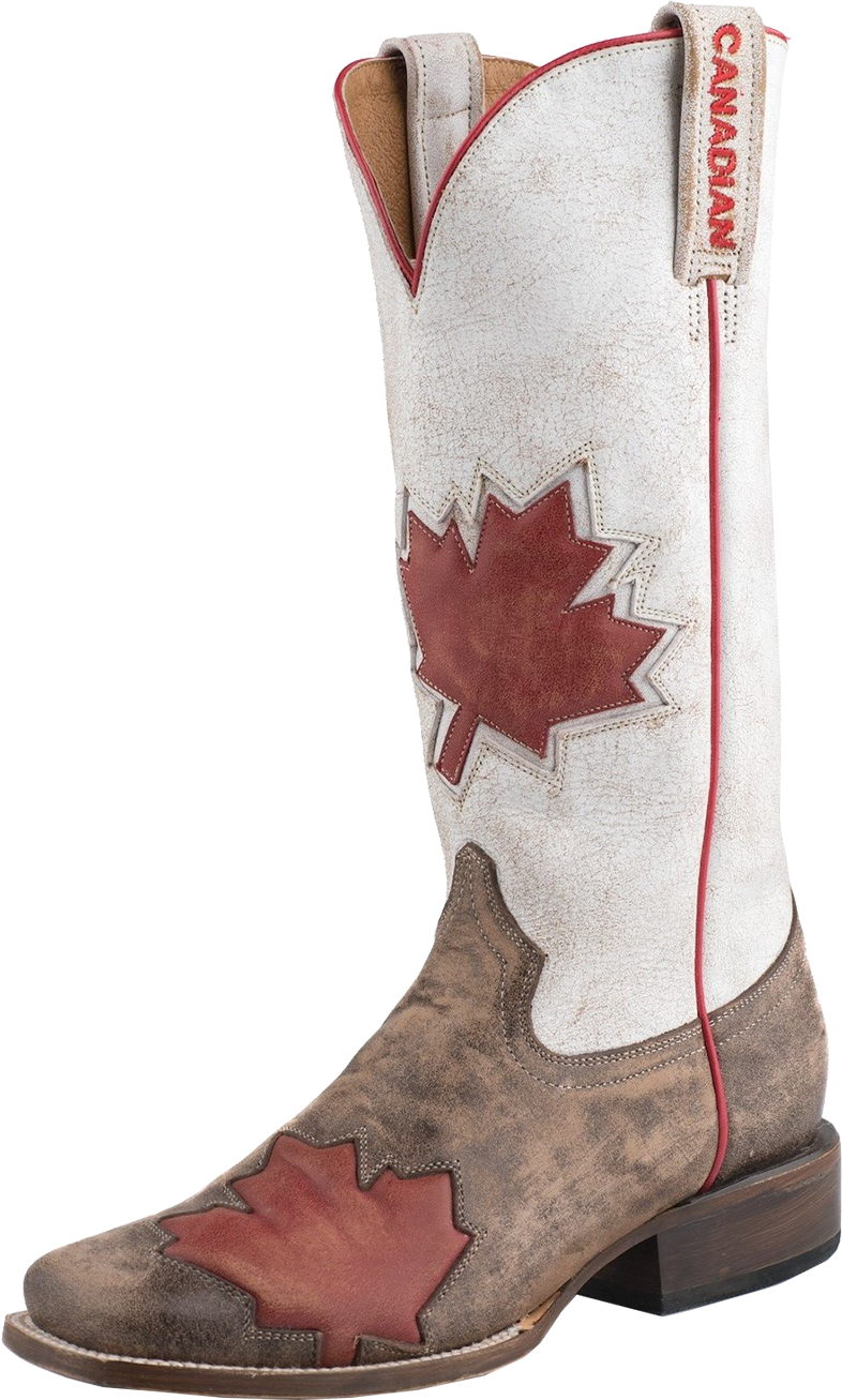 Loading Detail - Canadian Flag Cowboy Boots (1050x1376), Png Download