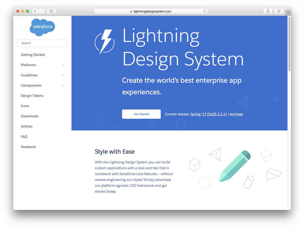 Lightning Design System Website - Salesforce Lightning Design System (1255x946), Png Download