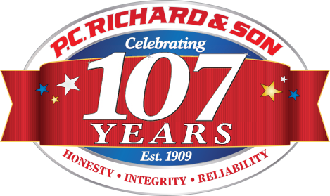Celebrating 107 Years - Pc Richards Logo (469x279), Png Download