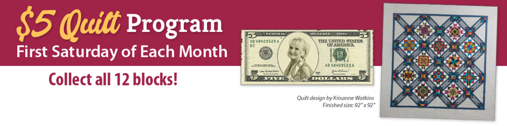 $5 Quilt Program - Cash (1024x256), Png Download