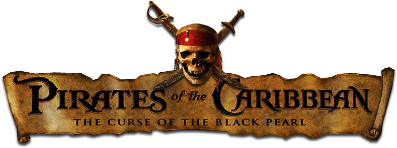 Pirates Of The Caribbean Png Transparent - Pirates Of The Caribbean Skull Logo (800x310), Png Download