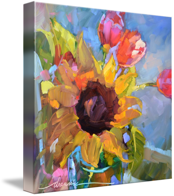 "all Aglow" By Dreama Tolle Perry - Gallery-wrapped Canvas Art Print 16 X 16 Entitled All (576x650), Png Download