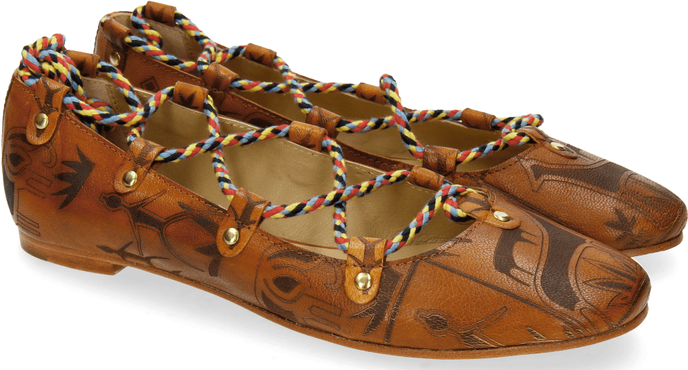 Ballet Pumps Kate 20 Tan Lasercut - Bailarinas De Piel Kate 20 Marrón - Melvin Hamilton (1024x1024), Png Download