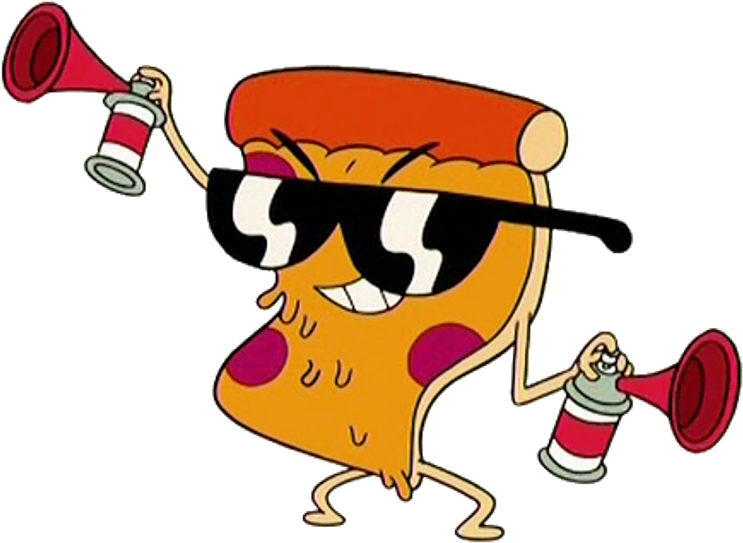 Pizza Steve Holding Sirens-ldg419 - Titio Avô Steve Pizza (764x600), Png Download