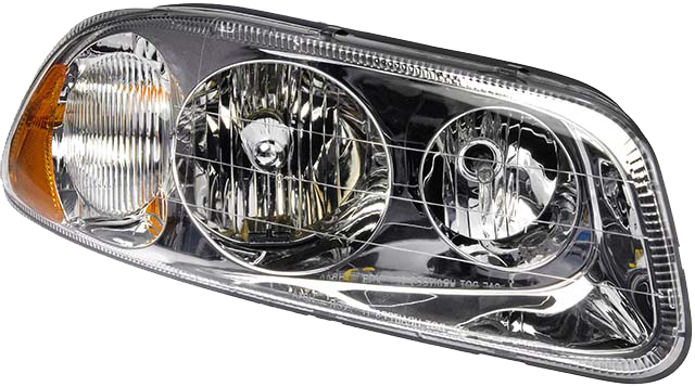 R/s Mack Headlight - 2006 Mack Granite Headlight (640x357), Png Download