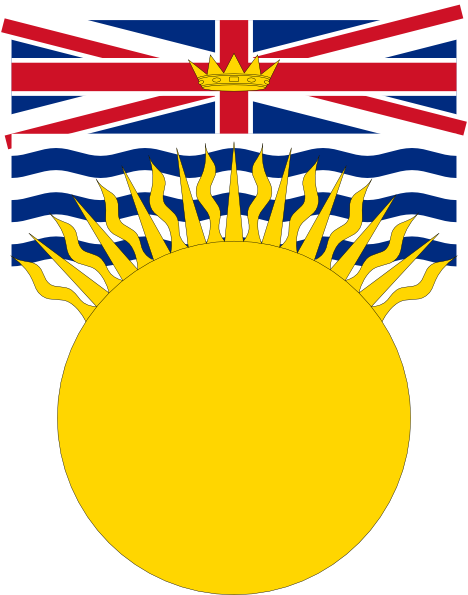 British Columbia Flag Sun (468x595), Png Download