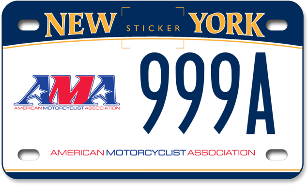 American Motorcyclist Association Custom Motorcycle - Custom License Plate For Motorcycle Nys (668x412), Png Download