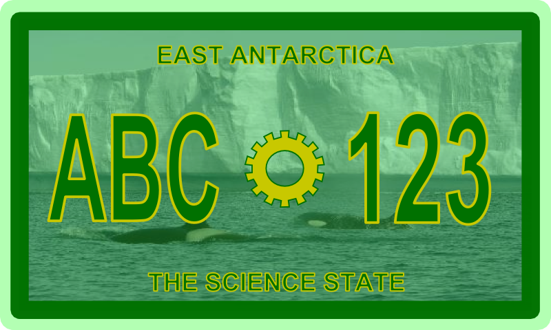 East Antarctica License Plate - National Geographic (800x480), Png Download