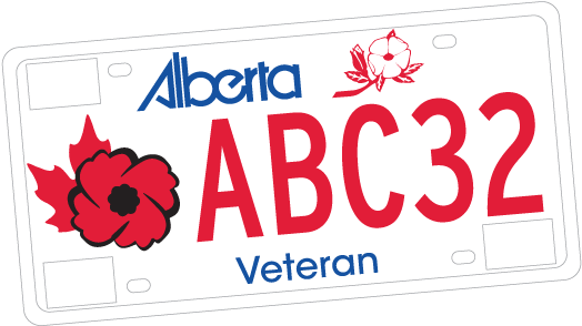 This Program Offers Veterans Who Have A Valid Alberta - Alberta Veteran License Plates (637x318), Png Download