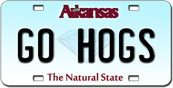 License Plates Advertise Your Social Media Handles - License Plate Arkansas Png (600x300), Png Download
