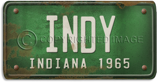Indiana License Plate Indy - Indiana Indy License Plate Wood Art (560x296), Png Download