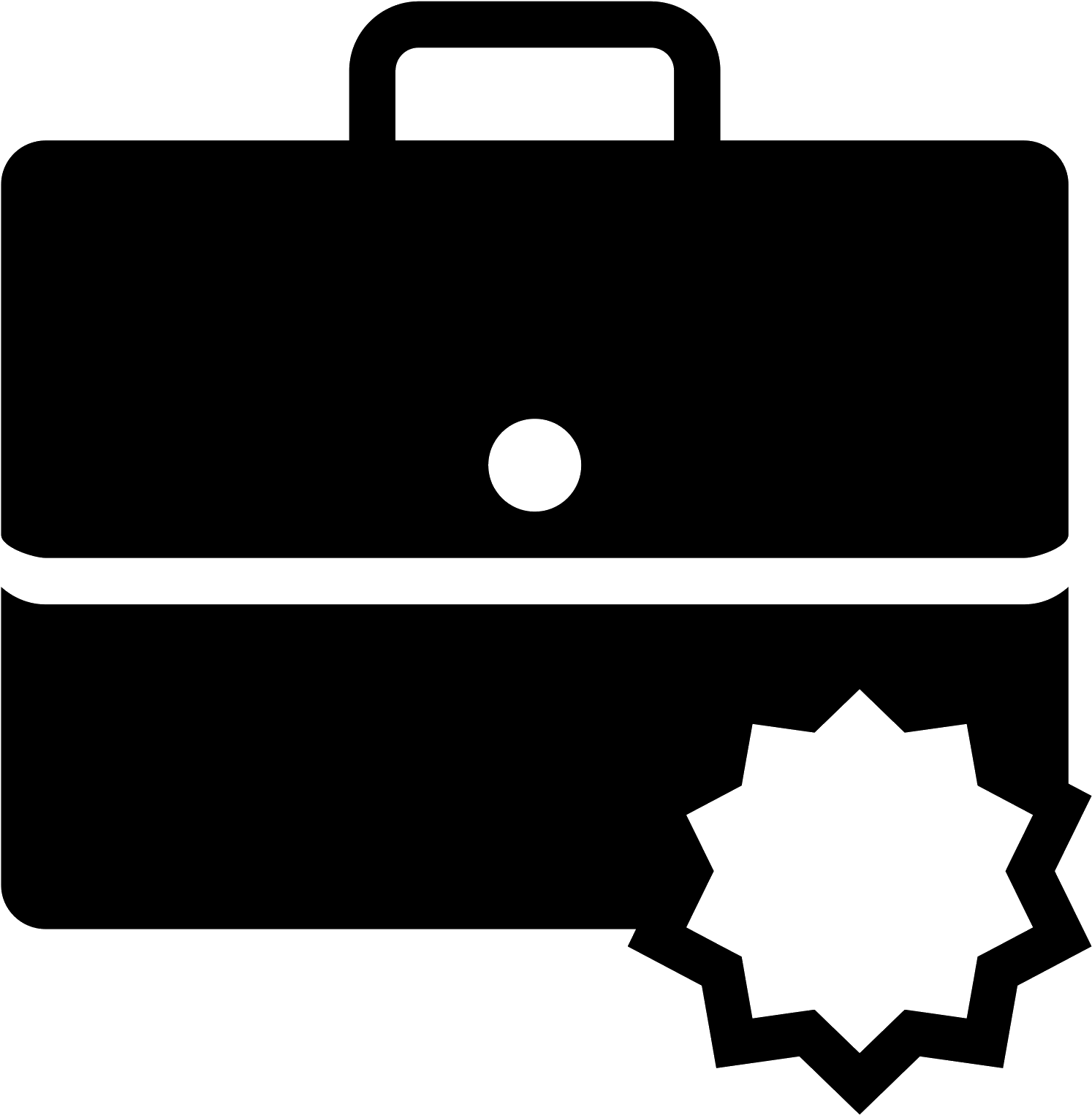 Job Vector Image Black And White - Icon Job Png (1600x1600), Png Download