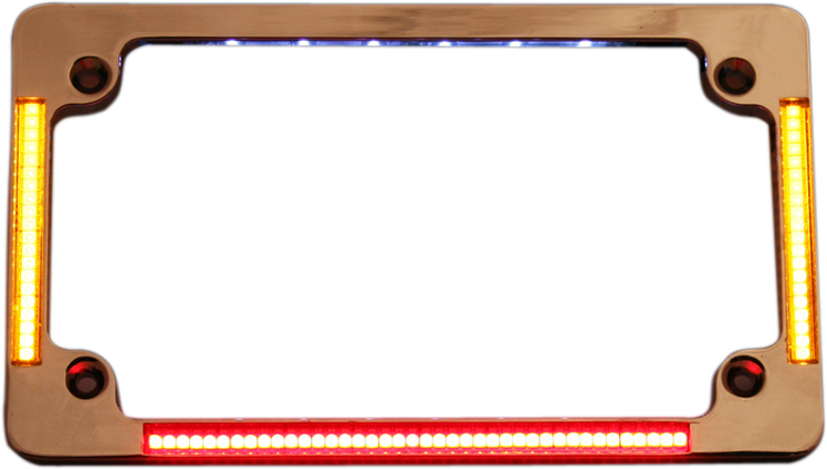 motorcycle license plate frame with turn signals