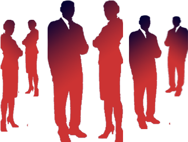 Upload - Silhouette Of The Businessman And Businesswoman (450x293), Png Download
