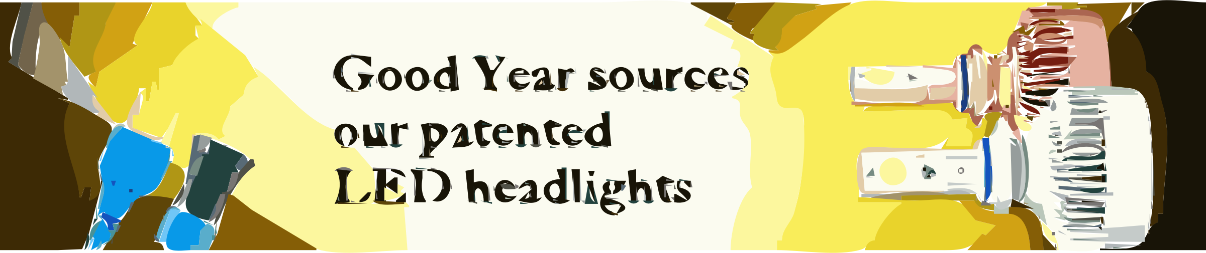 This Free Icons Png Design Of Sixunte Led Headlight (2400x505), Png Download