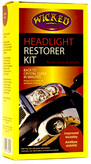 Wicked® Headlight Restorer Kit - Car (300x565), Png Download