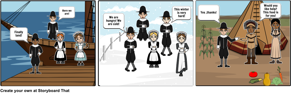 Pilgrim Father - Storyboard (1164x385), Png Download