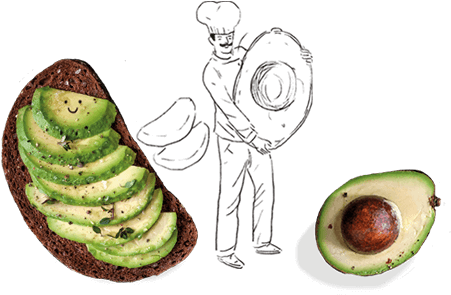 Tostada Con Rodajas De Aguacate - Avocado (600x296), Png Download