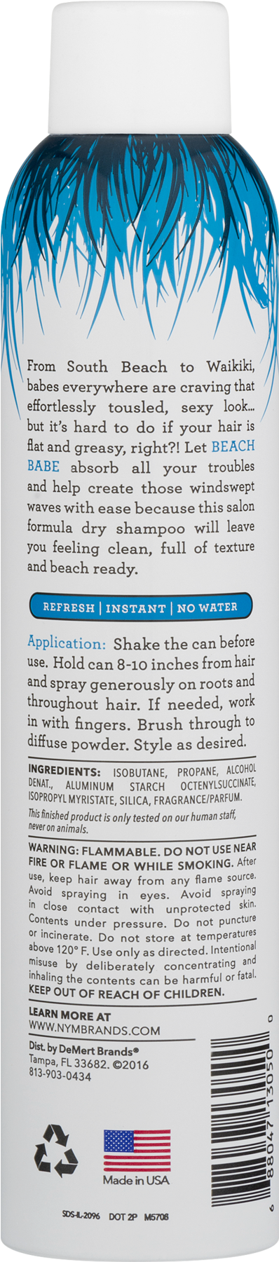 Not Your Mother's Beach Babe Texturizing Dry Shampoo (1800x1800), Png Download