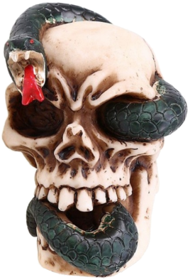 Skull Shooter Rod With Snake - Gear Stick (358x480), Png Download