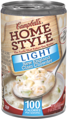 Light New England Clam Chowder - Campbell Chicken Noodle Soup (400x400), Png Download