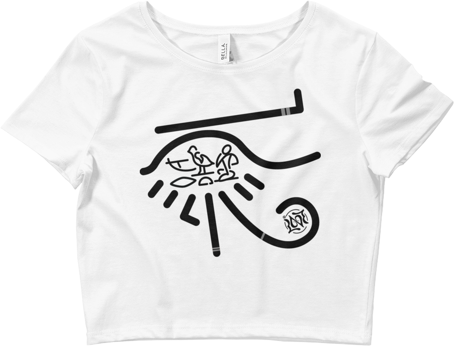 Love In Hieroglyphics, Women's Crop Tee - T-shirt (1000x1000), Png Download