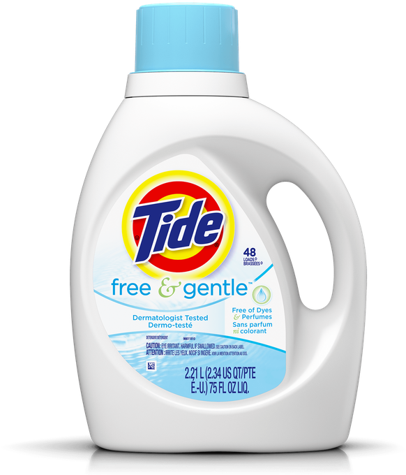 Tide Detergent, Free & Gentle - 141 Oz (750x750), Png Download