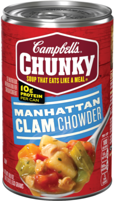 Manhattan Clam Chowder - Campbell's Chunky Vegetable Soup (400x400), Png Download